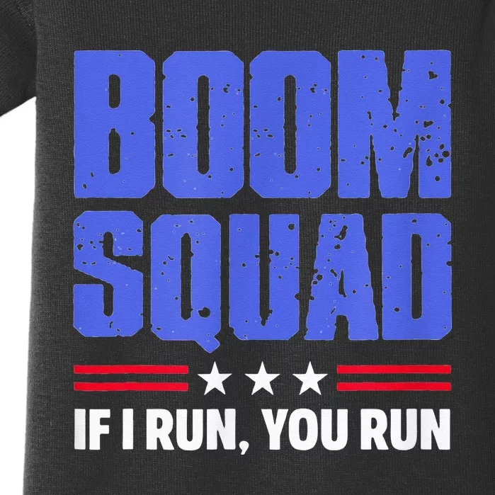 BOOM SQUAD Fireworks Director 4th of July Gift Baby Bodysuit