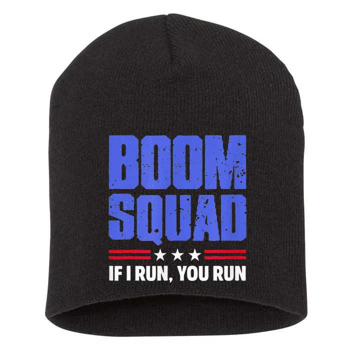 BOOM SQUAD Fireworks Director 4th of July Gift Short Acrylic Beanie