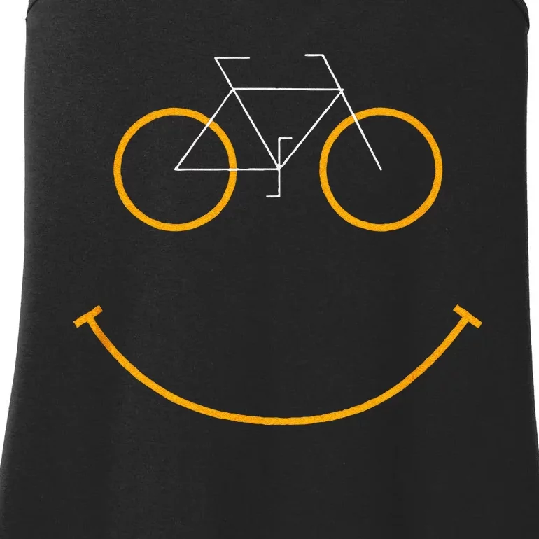 Bike Smiling Face Funny MTB Cycling Ladies Essential Tank