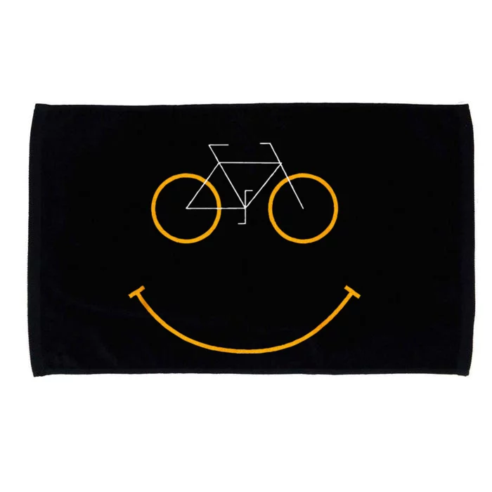 Bike Smiling Face Funny MTB Cycling Microfiber Hand Towel