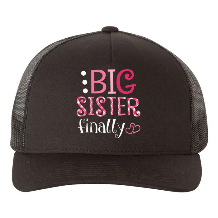 Big Sister Finally Pregnancy Announcement Yupoong Adult 5-Panel Trucker Hat