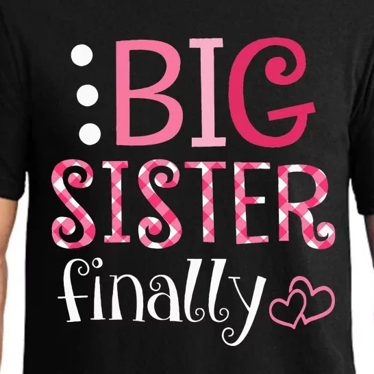 Big Sister Finally Pregnancy Announcement Pajama Set