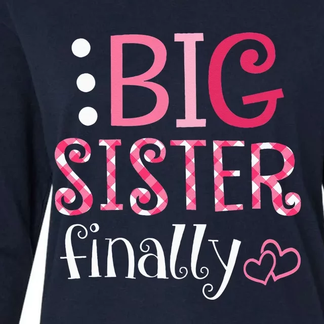 Big Sister Finally Pregnancy Announcement Womens Cotton Relaxed Long Sleeve T-Shirt