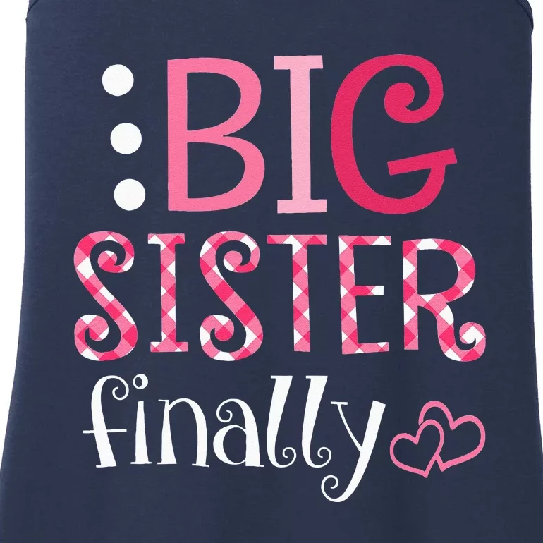 Big Sister Finally Pregnancy Announcement Ladies Essential Tank