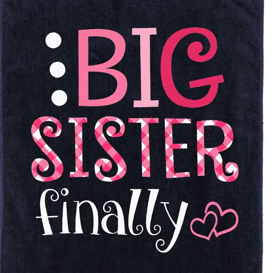 Big Sister Finally Pregnancy Announcement Platinum Collection Golf Towel