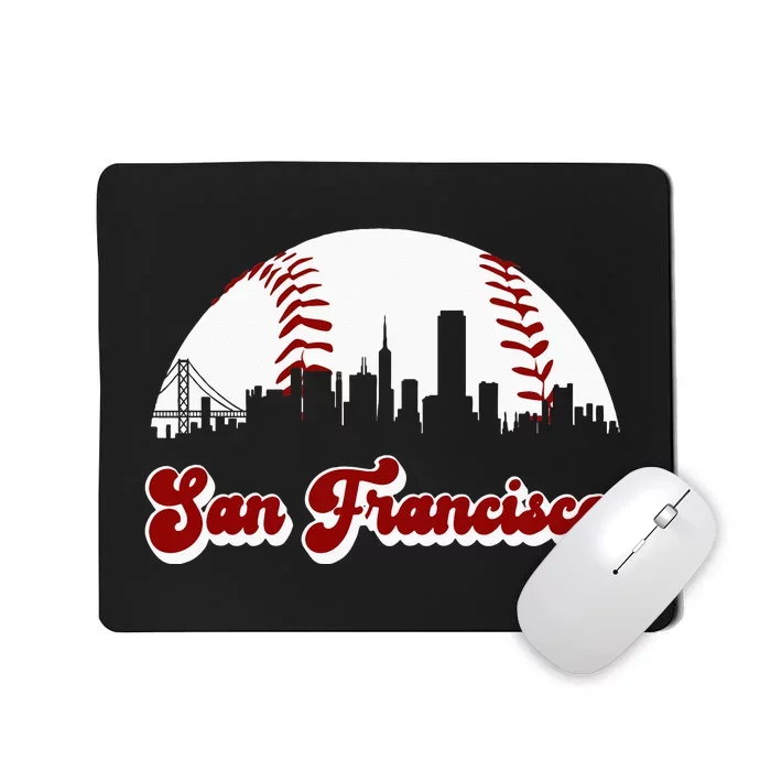 Baseball San Francisco Vintage Giant Ball National Pastime Mousepad