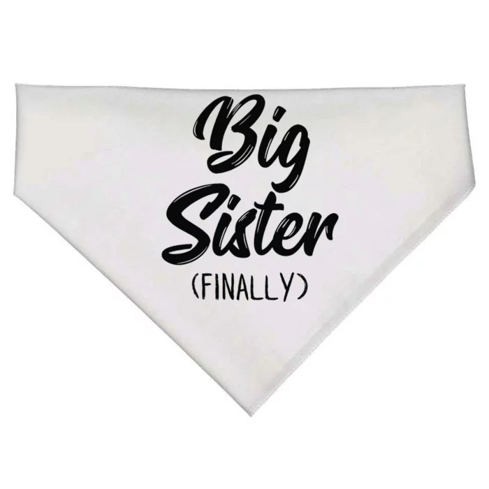 Big Sister Finally Toddlers Big Sister USA-Made Doggie Bandana