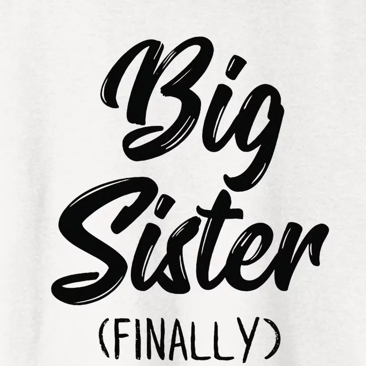 Big Sister Finally Toddlers Big Sister Women's Crop Top Tee