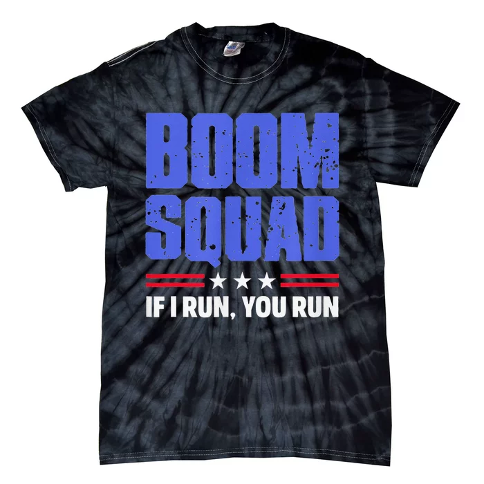 BOOM SQUAD Fireworks Director 4th of July Gift Tie-Dye T-Shirt