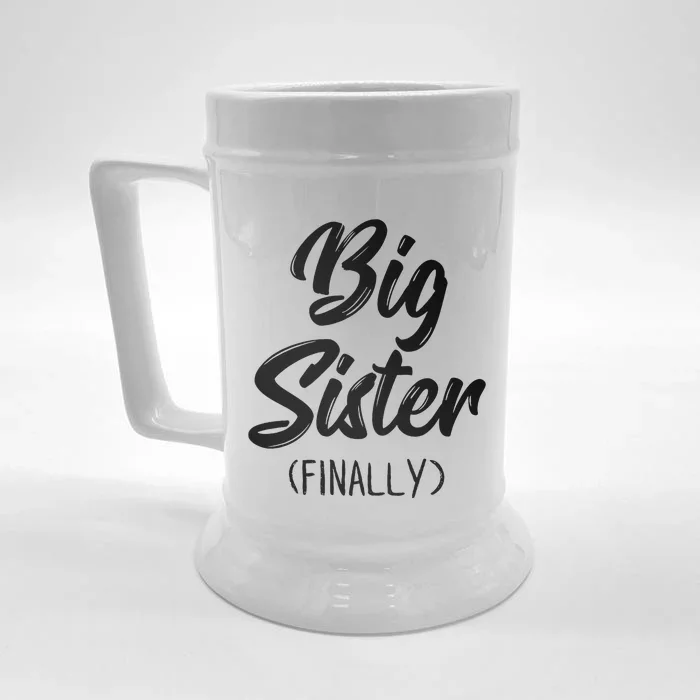 Big Sister Finally Toddlers Big Sister Front & Back Beer Stein