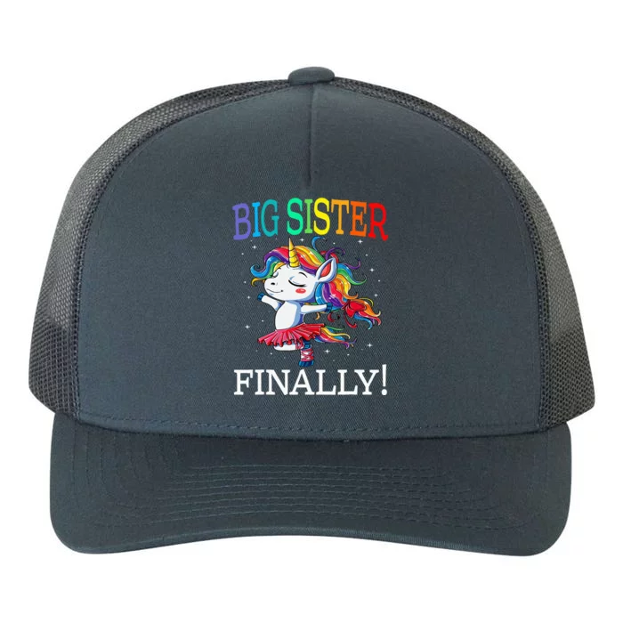 Big Sister Finally Unicorn Yupoong Adult 5-Panel Trucker Hat