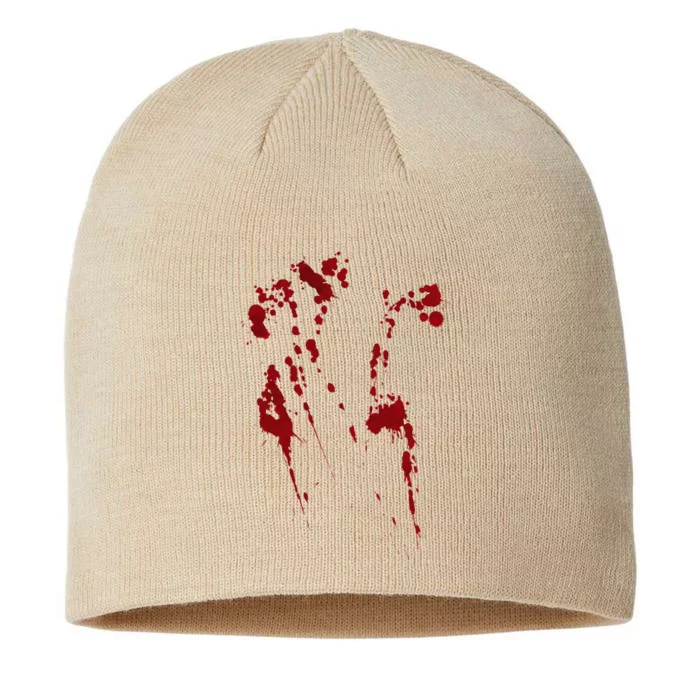 Blood Stains Funny Spooky Halloween Costume Women 8 1/2in Sustainable Knit Beanie