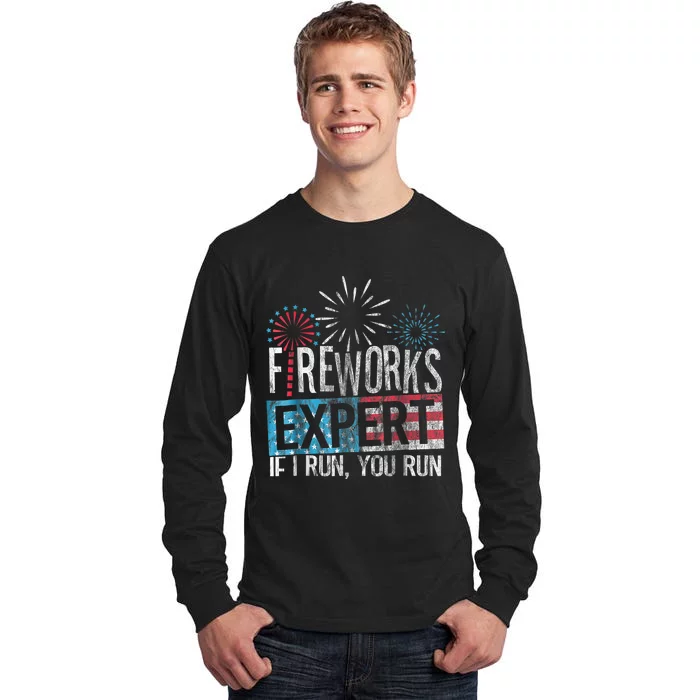 Boom Squad Fireworks Director 4th Of July Gift Tall Long Sleeve T-Shirt