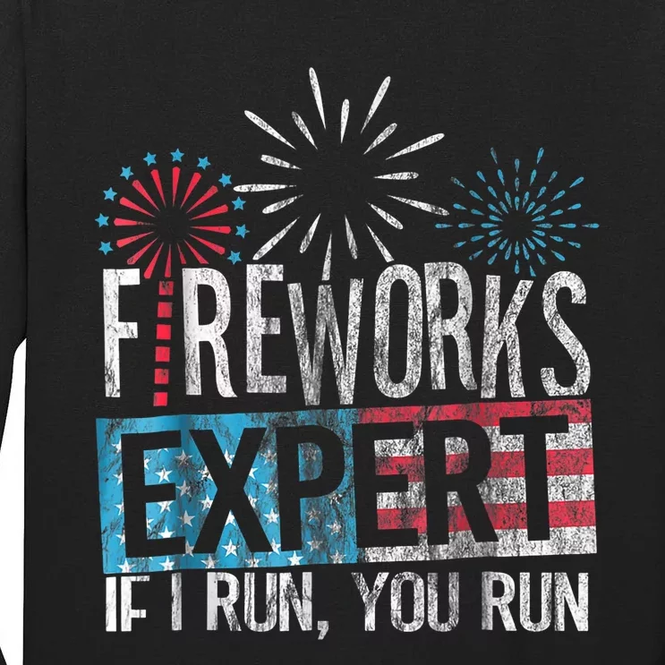 Boom Squad Fireworks Director 4th Of July Gift Tall Long Sleeve T-Shirt