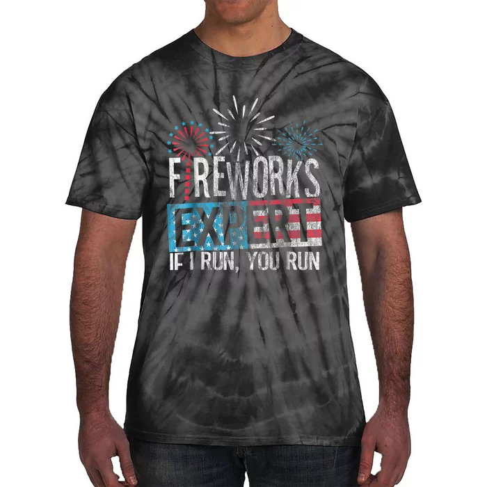 Boom Squad Fireworks Director 4th Of July Gift Tie-Dye T-Shirt