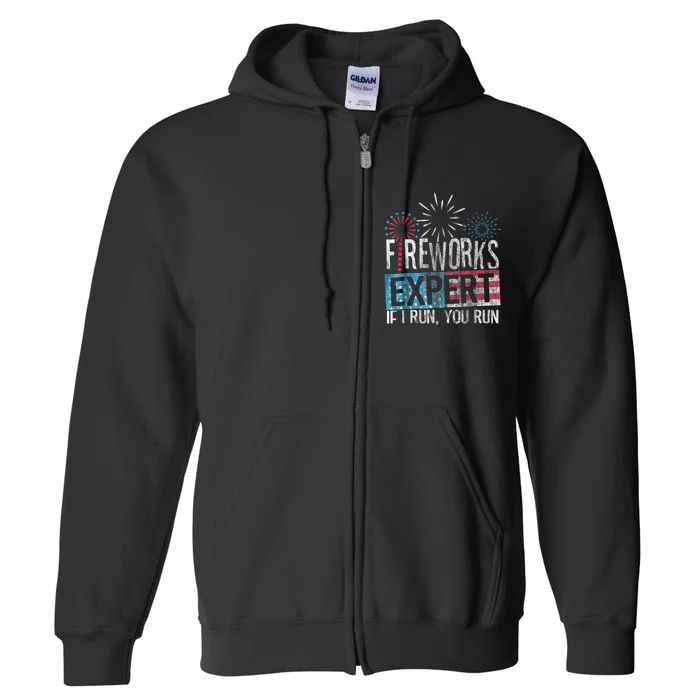 Boom Squad Fireworks Director 4th Of July Gift Full Zip Hoodie