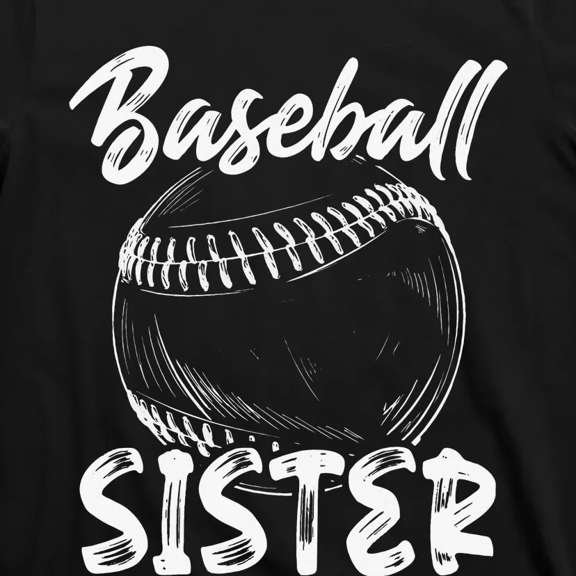 Baseball Sister For  Family Matching Players Team T-Shirt