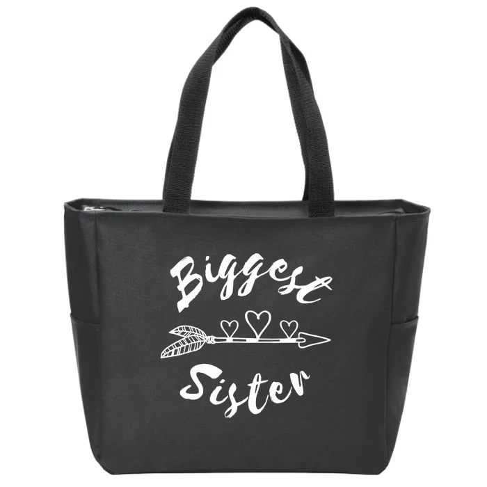 Biggest Sister Family Gift Zip Tote Bag