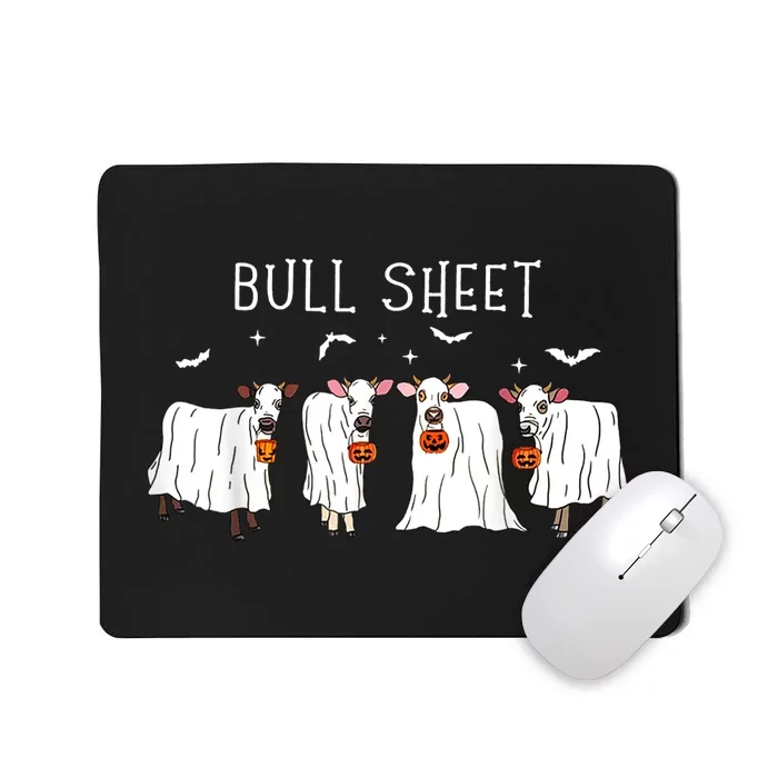 Bull Sheet Funny Ghost Cows Mousepad