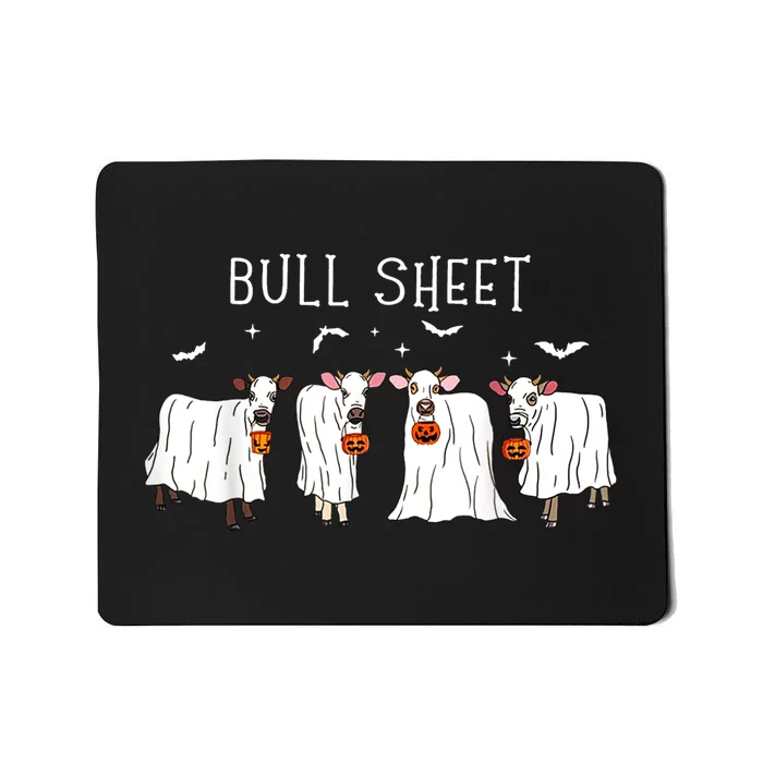 Bull Sheet Funny Ghost Cows Mousepad