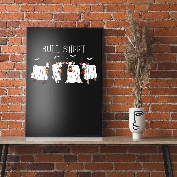 Bull Sheet Funny Ghost Cows Poster