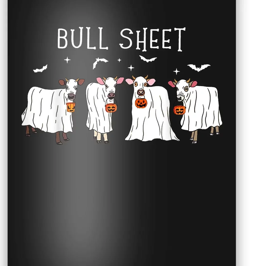 Bull Sheet Funny Ghost Cows Poster