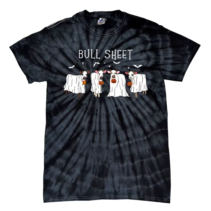 Bull Sheet Funny Ghost Cows Tie-Dye T-Shirt