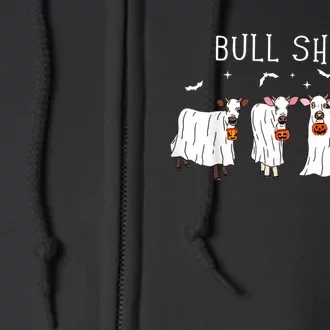 Bull Sheet Funny Ghost Cows Full Zip Hoodie