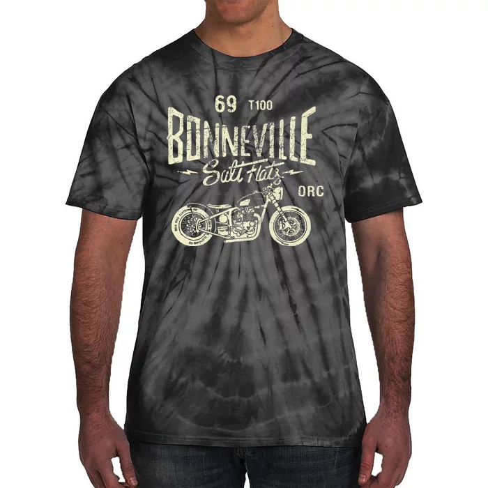 Bonneville Salt Flats Motorcycle Racing Tie-Dye T-Shirt