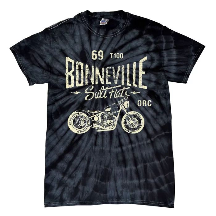 Bonneville Salt Flats Motorcycle Racing Tie-Dye T-Shirt