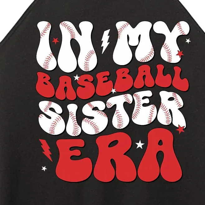 Baseball Sister Funny For Mothers Day Women’s Perfect Tri Rocker Tank