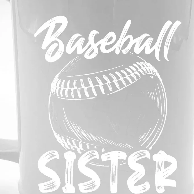 Baseball Sister For Wo Family Matching Players Team Front & Back Beer Stein