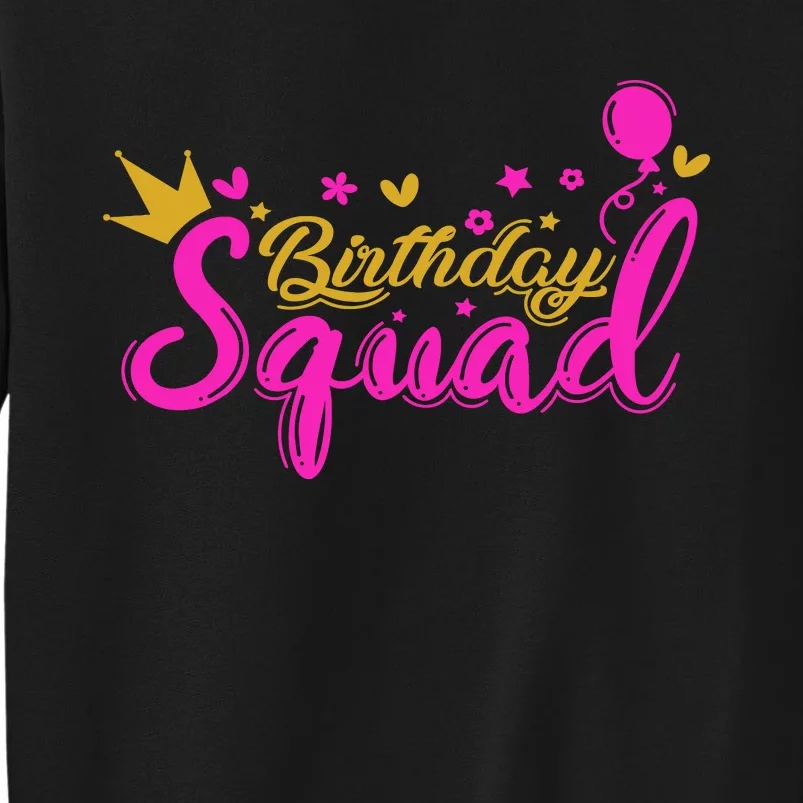 Birthday Squad Funny Birthday Party Girl Sweatshirt