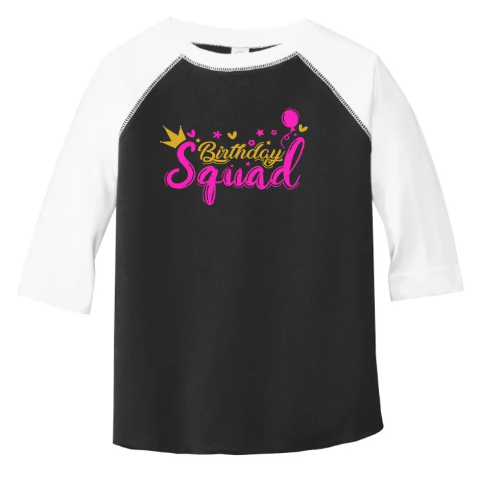 Birthday Squad Funny Birthday Party Girl Toddler Fine Jersey T-Shirt