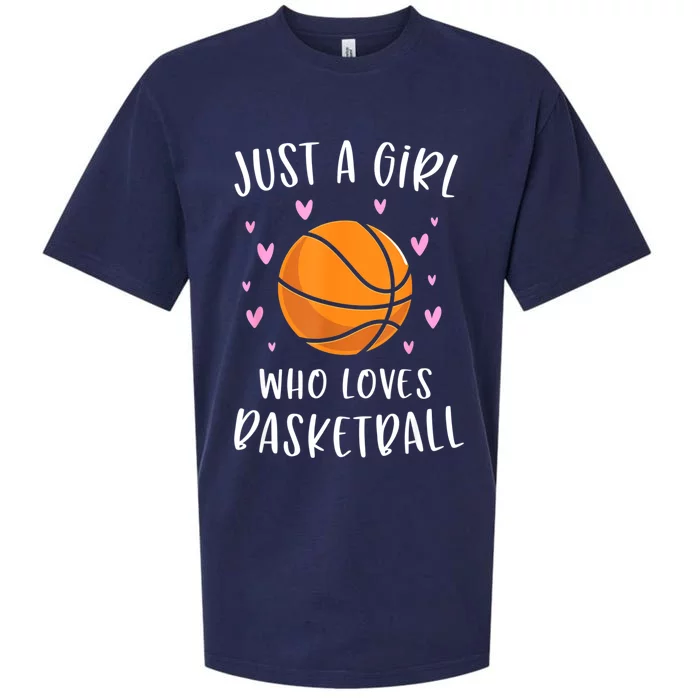 Basketball Shirt For Girls Just A Girl Who Loves Basketball Sueded Cloud Jersey T-Shirt