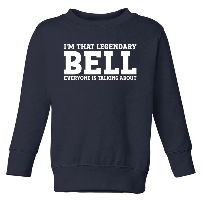 Bell Surname Funny Team Family Last Name Bell Toddler Sweatshirt