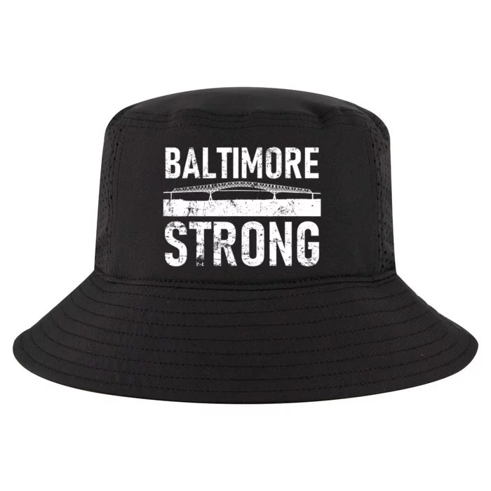 Baltimore Strong Francis Scott Key Bridge Cool Comfort Performance Bucket Hat