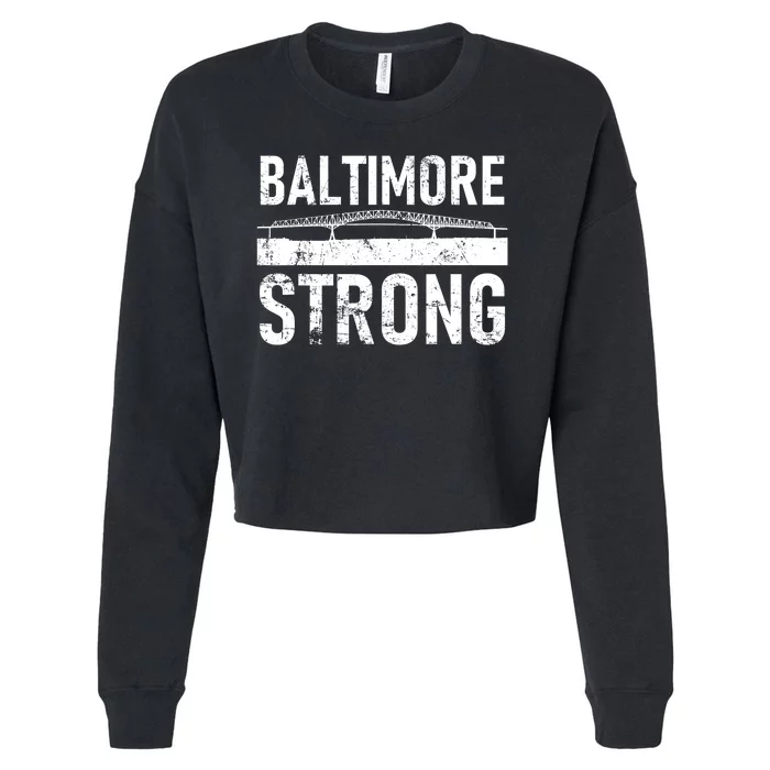 Baltimore Strong Francis Scott Key Bridge Cropped Pullover Crew