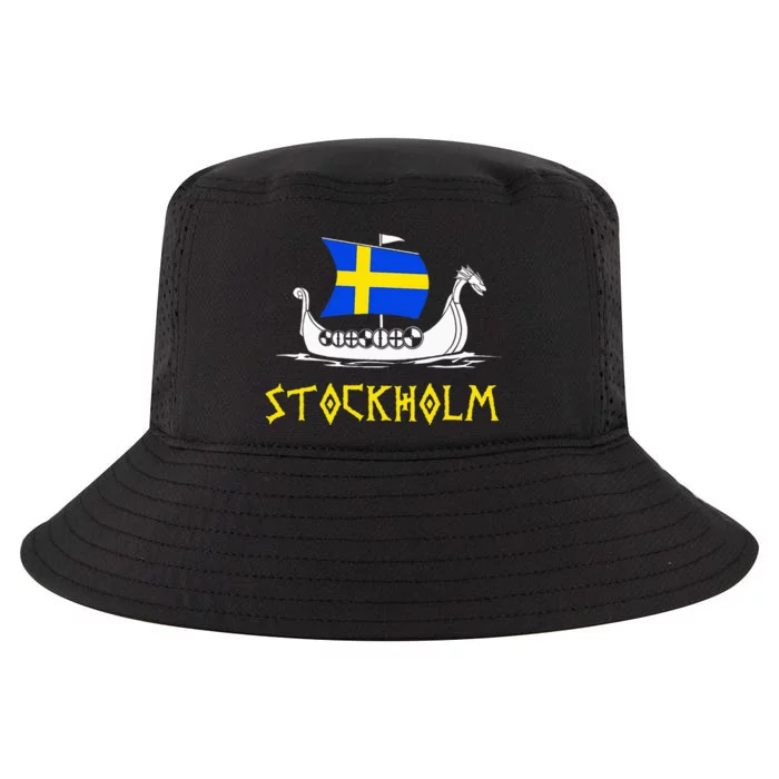 Boat Swedish Flag Sweden Viking Ship Stockholm Cool Comfort Performance Bucket Hat