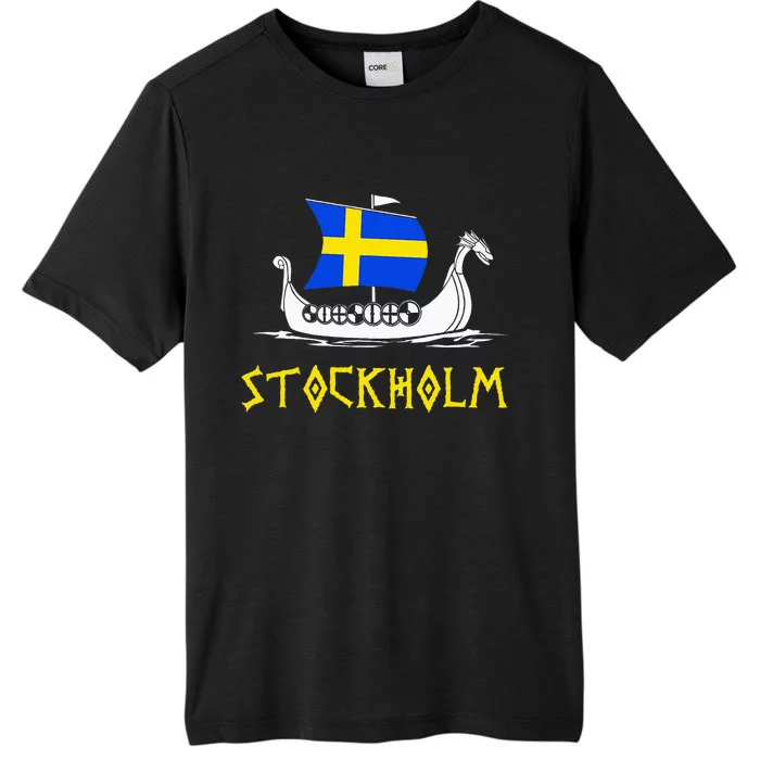 Boat Swedish Flag Sweden Viking Ship Stockholm ChromaSoft Performance T-Shirt