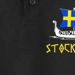 Boat Swedish Flag Sweden Viking Ship Stockholm Dry Zone Grid Performance Polo