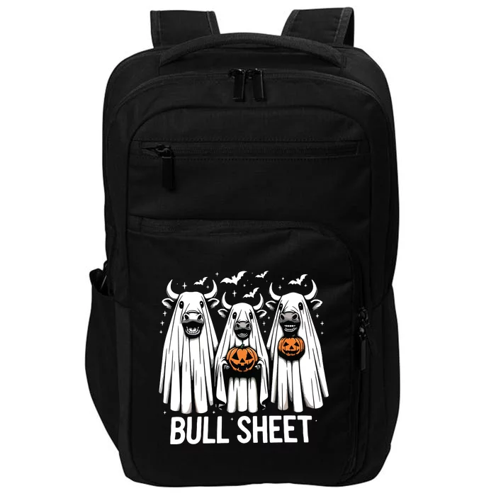 Bull Sheet Funny Ghost Cow Halloween Impact Tech Backpack