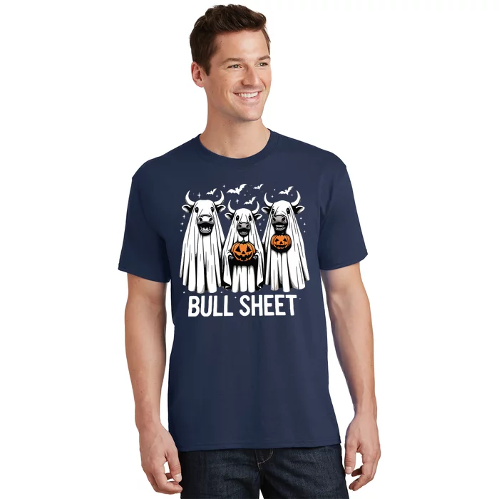 Bull Sheet Funny Ghost Cow Halloween T-Shirt