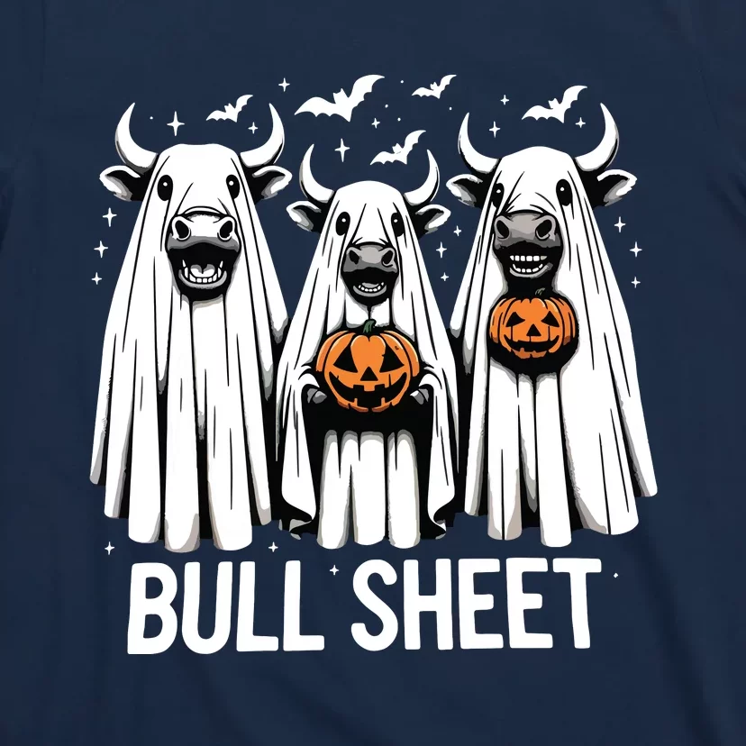 Bull Sheet Funny Ghost Cow Halloween T-Shirt