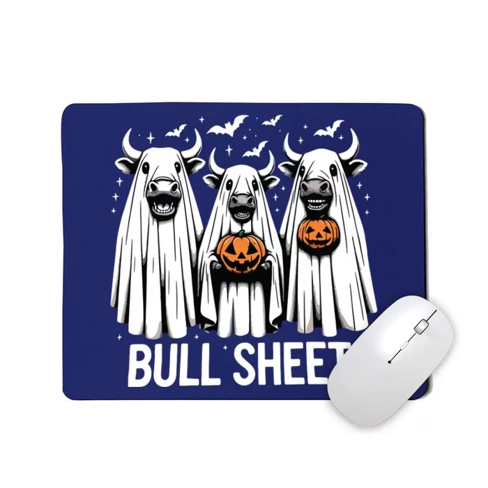 Bull Sheet Funny Ghost Cow Halloween Mousepad