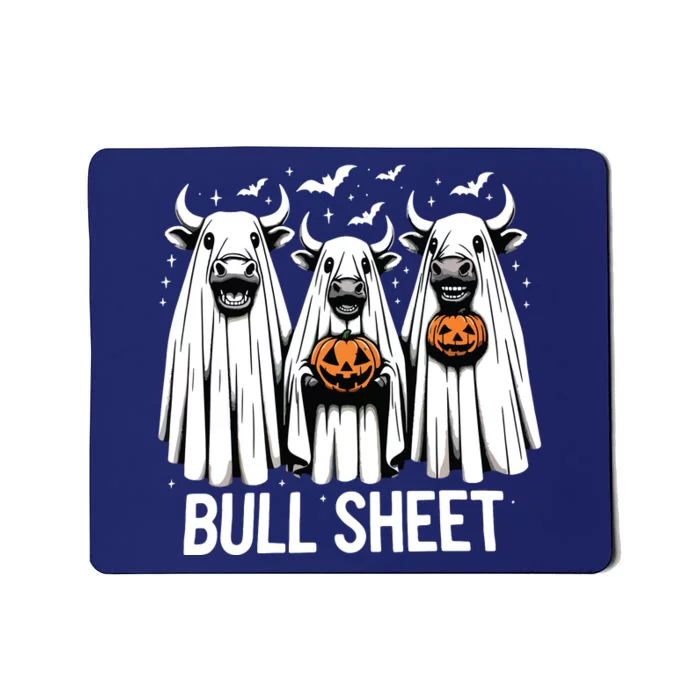 Bull Sheet Funny Ghost Cow Halloween Mousepad