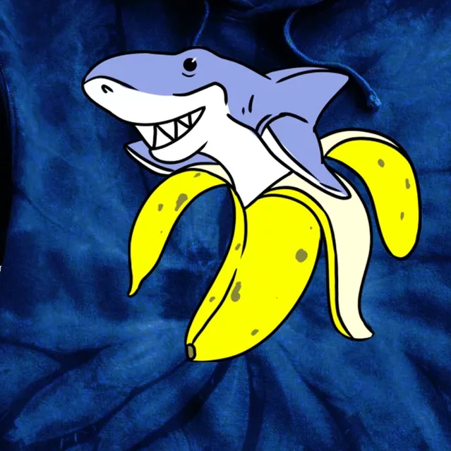 Banana Shark For Banana Lover Tie Dye Hoodie