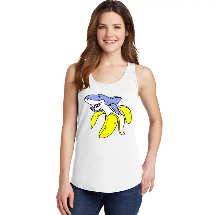 Banana Shark For Banana Lover Ladies Essential Tank