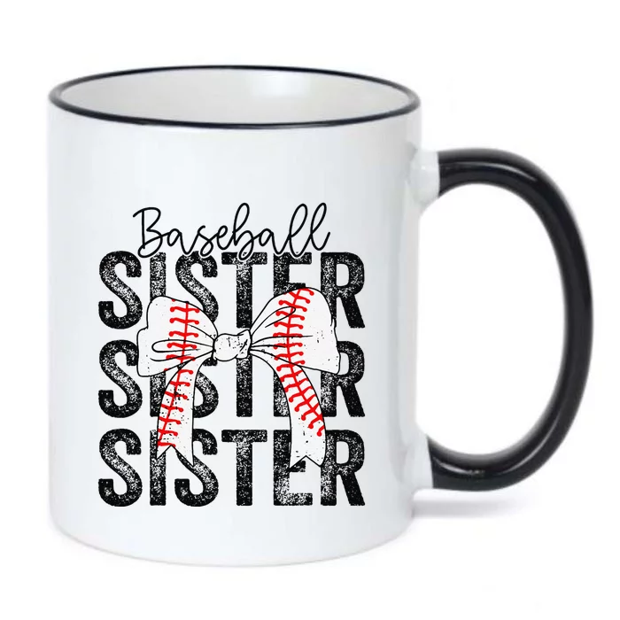 Baseball Sister Funny Baseball Life Softball Life Girl Black Color Changing Mug