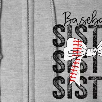 Baseball Sister Funny Baseball Life Softball Life Girl Full Zip Hoodie